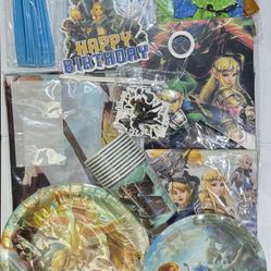 112pcs Zelda Birthday Party Supplies 