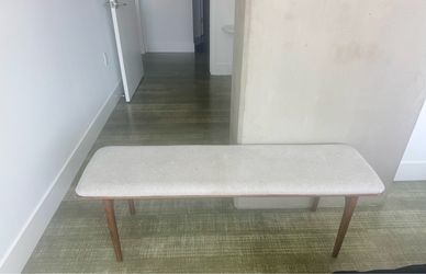 Mid-Century Modern Upholstered Bench