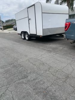 ENCLOSED TRAILERS, 14’ X 8’ , TITLE AND HAND