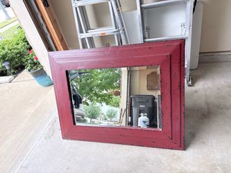 Large Red Wall Mirror