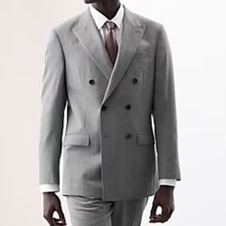 Fit Pure Wool Check Jacket Blazer Large