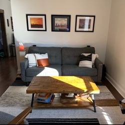 Gray 2 Cushion Sofa - Must Go Fast!
