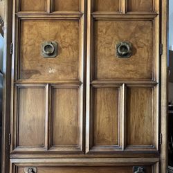 Vintage Wooden Wardrobe $100