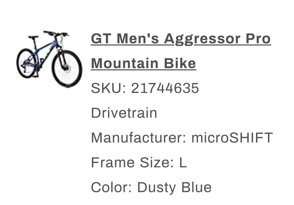 GT Men's Aggressor Pro Mountain Bike