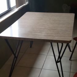 Dining Table Set 4 Chairs Vintage Old 