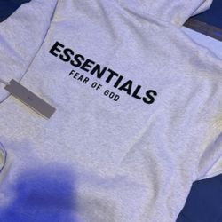 grey essential hoodie 