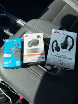 JVC and JLab wireless headphones