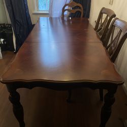 Formal wooden dining table 