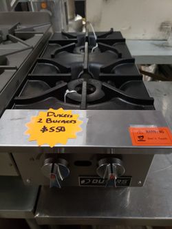 New Dukers 12"L Hot Plate With 2-Burners Natural Gas 