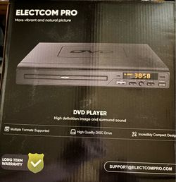 The Electcom Pro Compact DVD Player is a sleek and compact device that offers both HDMI and AV output options for easy connectivity to your TV or audi