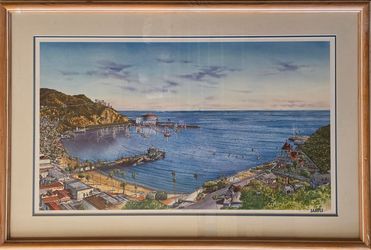 RARE John Yato "Catalina Calm" Signed Publisher Proof Framed lithograph 000/1200 SAMPLE