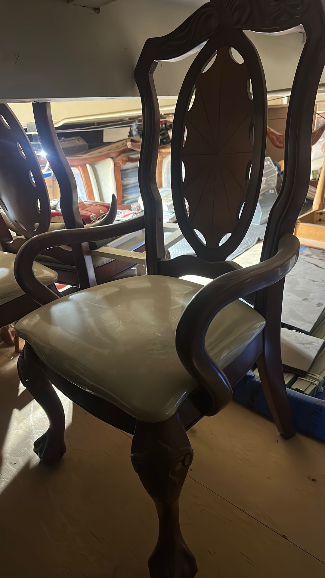 Complete Dining Set. Table 8- Chairs Hutch And Base. Take All Or Part Make Offer.