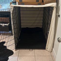 XX-LARGE DOG CRATE W CUSTOM COVER