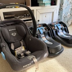 UPPAbaby Mesa Infant Car Seat With Two Bases - Expire In 2029