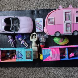 Lot of Toys Barbie LOL Na Na Na Surprise Camper Clubhouse Corvette Dotzies Nerf Disney