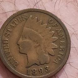 ☆1893~ India   Head penny☆