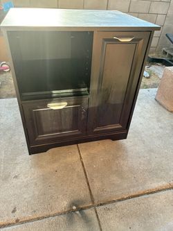 Dark wood cabinet