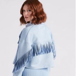 Women’s Festival 'Fit Fringe Cropped Shacket