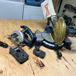 Ryobi Miter Saw & Circulator Saw Set