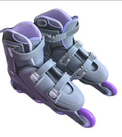 Aeroskates Sport V-Tech 500 Inline Roller Blades Skates Size 6-9 Purple Gray