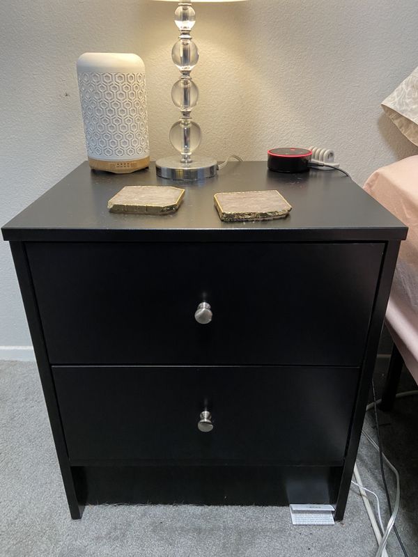 IKEA BLACK TWO DRAWER NIGHTSTAND for Sale in Los Angeles, CA - OfferUp