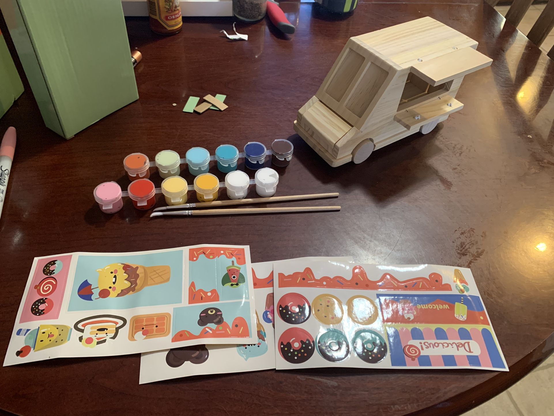 Wooden decorate your own ice cream truck