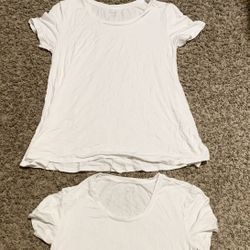 Women's Jersey Relaxed Fit Short-Sleeve Scoop Neck Swing T-Shirt 2-Pack, White, Large 