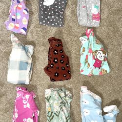 3-6 Months, 9  Warm Fleece Pajamas