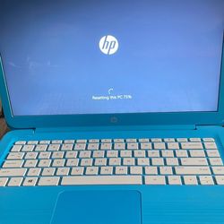 Blue hp Laptop 