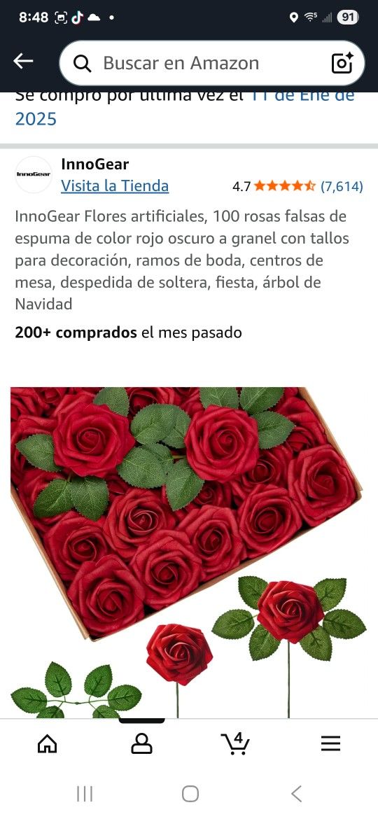 artificial foam flowers , Roses 🌹 Red