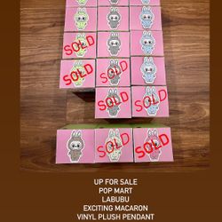 POP MART LABUBU THE MONSTERS - Exciting Macaron Vinyl Face Pendant