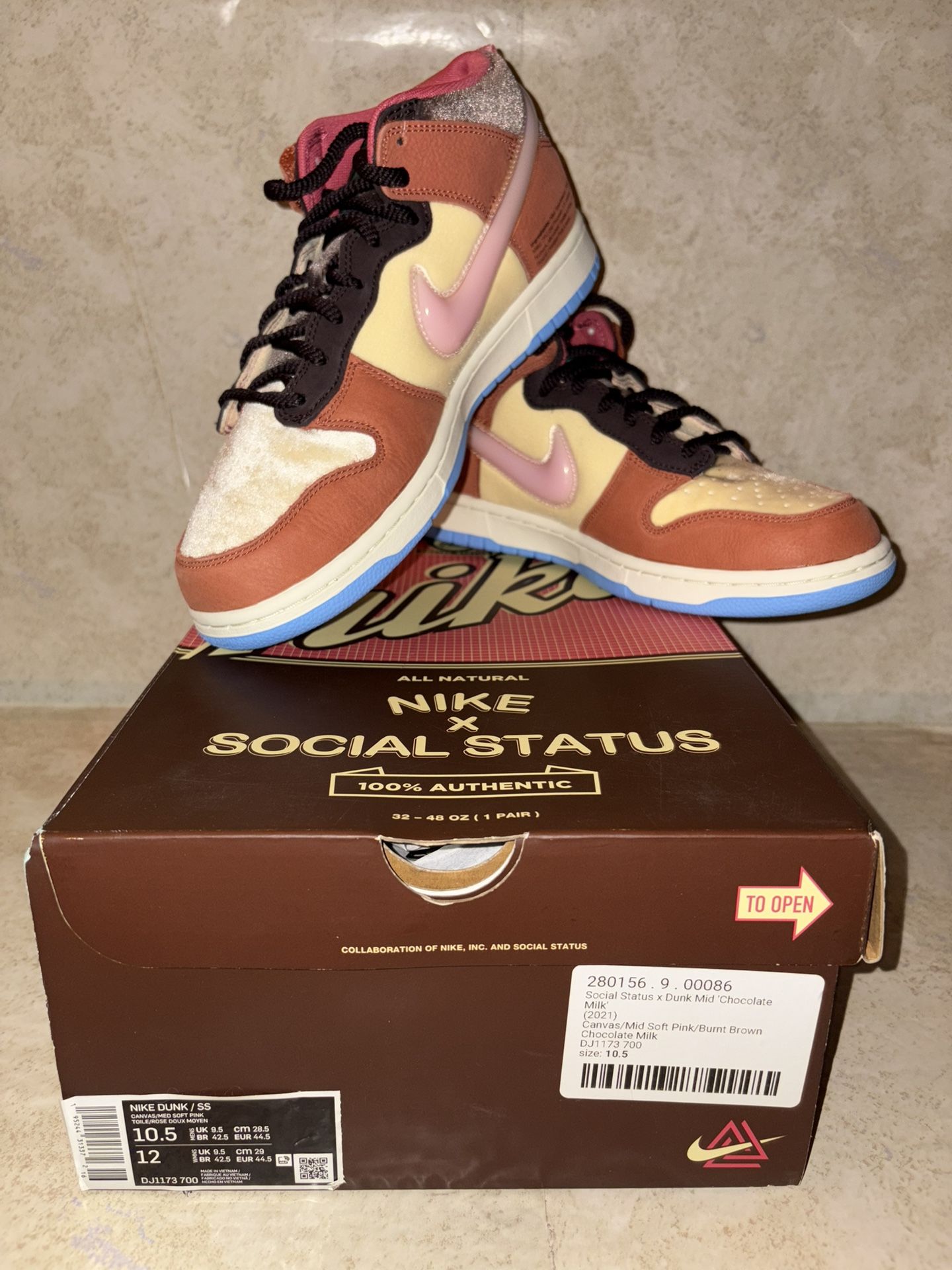 Nike Dunk Mid x Social Status Chocolate Milk