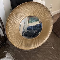 Gold Circular Mirror