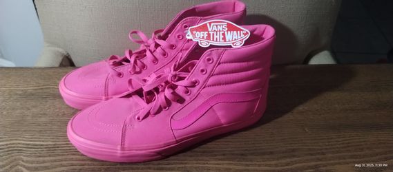 Vans Off The Wall SK8 Hi-Top Neon Pink Skate Skateboard Shoes - Men's Size 11
