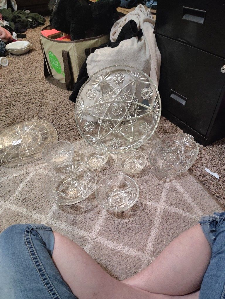Vintage 1950-60s Serving Platter Set