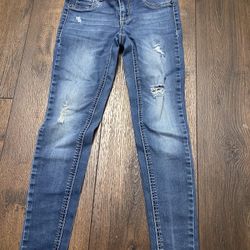 Girls Blue Mid Rise Jean Legging Size 10 By MUDD #14