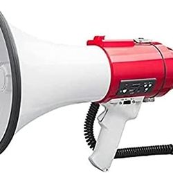 Megaphone Speakers Blow Horn Pro Loud Speaker Bullhorn Rechargeable Battery Handheld Siren Voice Recording 77SF Ratings 5Core