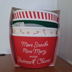 Hallmark Channel set of 4 popcorn bowls