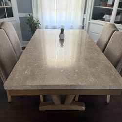 Marble Dining Set Table 