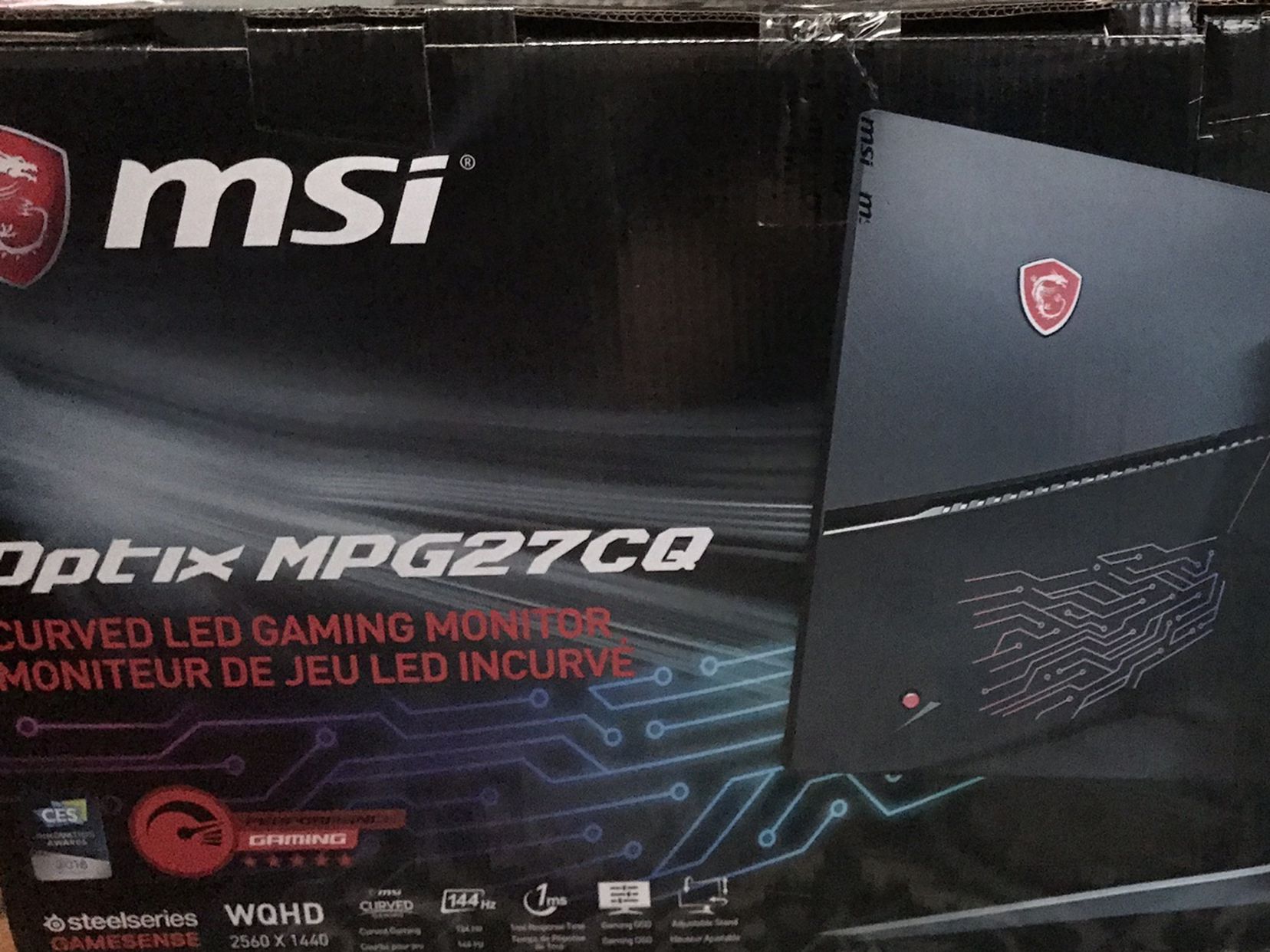 Unopened Gaming Monitor 27 Inch Curved 2k Display