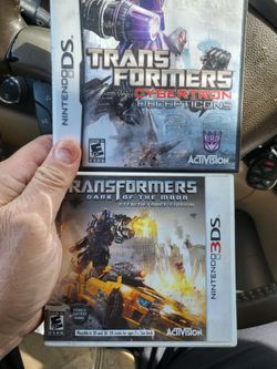 Nintendo DS Transformers War For Cybertron Deception.
And
3ds Transformers Dark of the moon