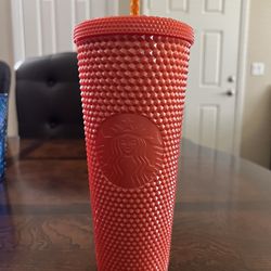 Orange Starbucks Tumbler