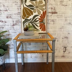 Boho Chic Mixed-media Accent Table Plant Stand 