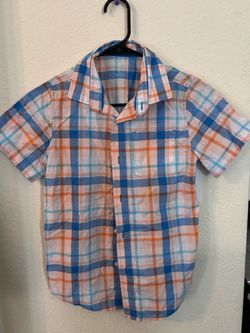 Boys Plaid Short Sleeve Button-Down Shirt