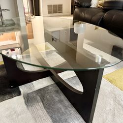 3 Glass Tables (Coffee Table & 2 Side Tables)
