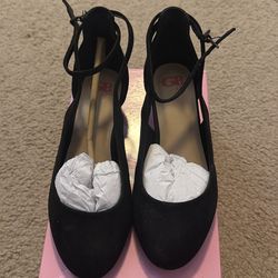 Black suede shoes