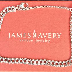 James Avery Medium Double Curb Charm Bracelet