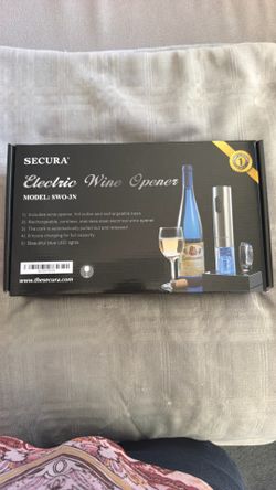 SECURA Electric Wine Opener SWO-3N Rechargeable Cordless LED Stainless Steel