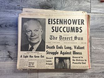 PRESIDENT EISENHOWER PAPER DEATH
