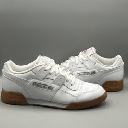 Reebok Classic Workout Plus White & Gum Retro Shoes - Men’s Size 11 (CN2126)